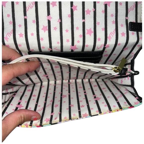 Betsey Johnson Floral Dog Face Crossbody Wallet Bag - Picture 5 of 11